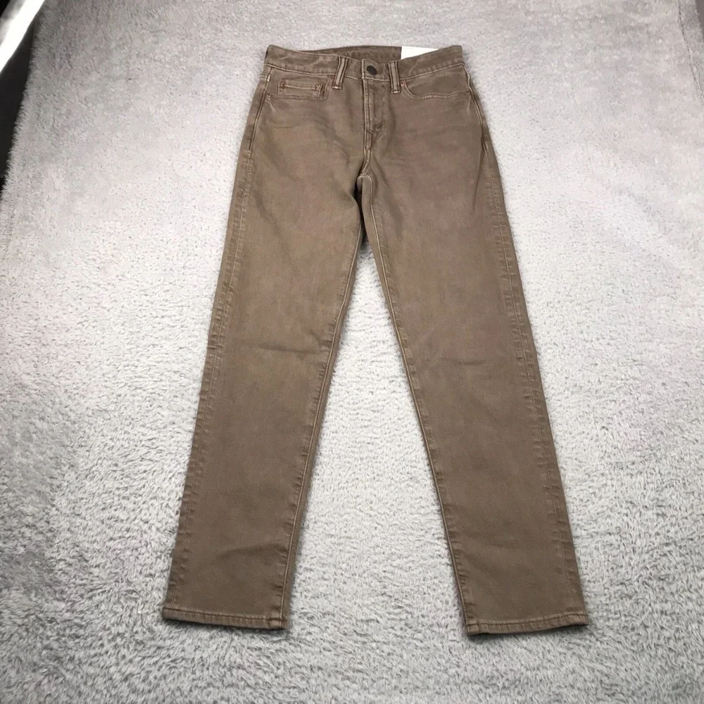 American Eagle Jeans Mens 26x30 Brown Slim Straight Easy Flex Stretch Denim NEW